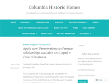 Tablet Screenshot of columbiahistorichomes.com
